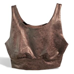 Aerie Metallic Bronze Sports Bra- Size X Small